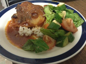 Baked Pork Chops with Tomato and Apple